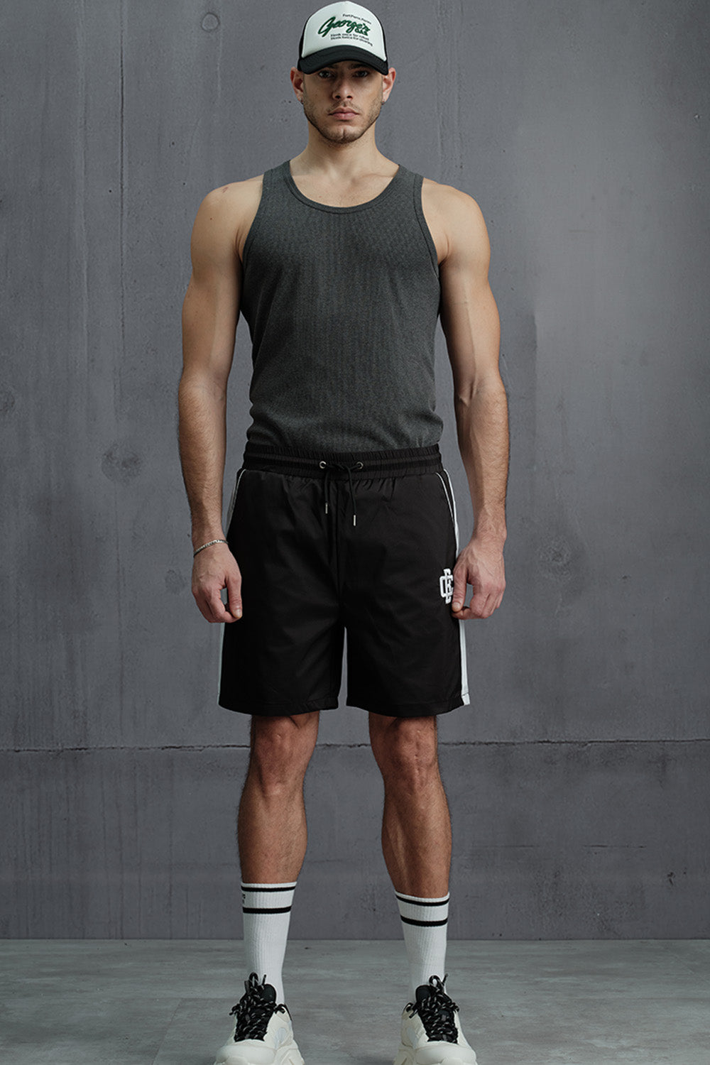 Signature Black Trackline Shorts