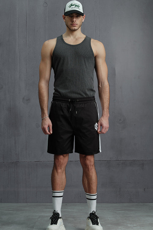 Signature Black Trackline Shorts